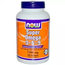 NOW Super Omega 3-6-9 1200mg 180 Softgel