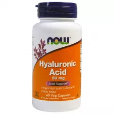 NOW Hyaluronic Acid 50mg + MSM 60 vcaps