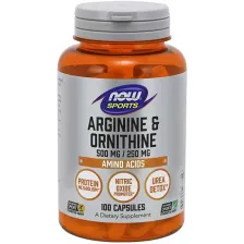 NOW Arginine & Ornithine 100 vcaps