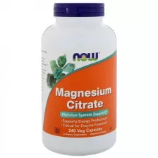 NOW Magnesium Citrate 400mg 240 Vcaps