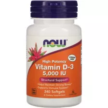 NOW Vitamin D-3 5000 iu 240 sgels