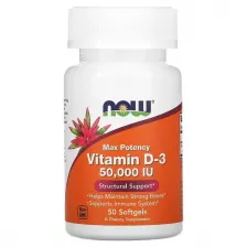 NOW Vitamin D-3 50000iu 50 sgels