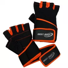 Перчатки Best Body с напульсн. "Fitness Gloves Fun" оранжевыe