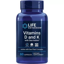 LIFE Extension Vitamins D and K with Sea-Iodine 60 Caps