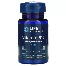 LIFE Extension Vitamin B12 Methylcobalamin 5mg 60 vegetarian lozenges