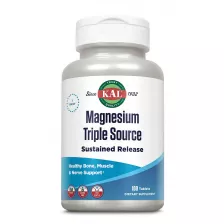KAL Vitamins Magnesium Triple Source 500mg 100 Tabs