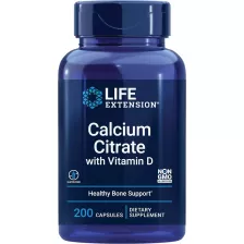 LIFE Extension Calcium Citrate with Vitamin D 200 capsules
