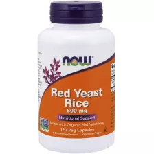 NOW RED YEAST RICE 600MG ORG 120 VCAPS
