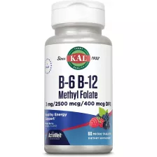 Kal B6 B12 MethylFolate ActivMelt:29151:Loz, Mixed Berry (Btl- Plastic) 60ct