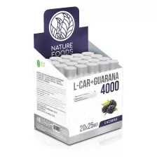 Nature Foods L-Carnitine + Guarana 4000mg 25ml amp