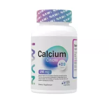 NAWI Calcium Citrate 500 mg + Vitamin D3 120 caps