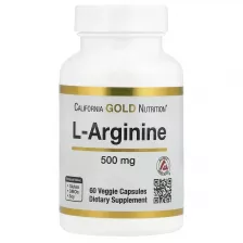 California Gold Nutrition - L-Arginine, 500 mg 60 vcaps
