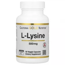 California Gold Nutrition - L-Lysine 500 mg 60 vcaps