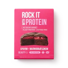 Rock IT Бисквит протеиновый Шоколадный брауни-малиновый джем без сахара без лактозы 50гр