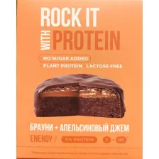 Rock IT Бисквит протеиновый Шоколадный брауни-апельсиноый джем без сахара без лактозы 50 гр