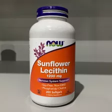 NOW Sunflower Lecithin 1200mg 200 Sgels (вскрытый, 07/28)